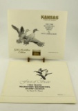 Lot # 4705 - (2) First of State Duck Stamp print in original folders: 1984 Maine Migratory Black