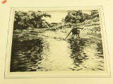 Lot # 4707 - “On the Waller Paybrook” S/N lithograph by Churchill Ettinger 30/150 (20” x 17”)
