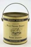 Lot # 4725 - Superb Travers Brothers Co. Blue Cross Brand Fresh Oysters Baltimore, MD one gallon