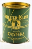Lot # 4738 - Shelter Island Oyster Co. Greenport New York 1/8 gallon oyster can