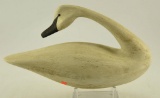 Lot # 4764 - Preening Contemporary 1/3 size swan decoy branded on underside KB