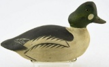 Lot # 4849 - Lloyd Sterling, Crisfield, MD ¼ size carved Goldeneye Drake signed and dated 1950