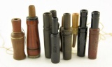 Lot # 4855 - Super selection of (9) vintage duck, goose, crow and coyote calls P.S. Olt., Faulks