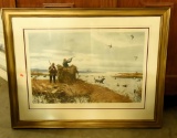 Lot # 4877 - A. Lansell Ripley framed print of duck hunting signed lower right printed in 1962