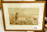 Lot # 4896 - Framed upland Game Bird hunting scene by A.B. Frost (27” x 21”)