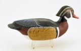 Lot # 4900 - Hutch Decoy Carving carved ½ size Wood Duck drake 1987