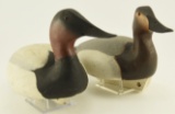 Lot # 4836A - Excellent Pair of 1936 Working Model Ward Brothers Canvasbacks Drake and Hen with