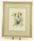 Lot # 4038 - Ink drawing by Larry Norton titled “Black Rhino”. Signed and dated Larry Norton 89.