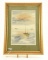 Lot # 4073 - Watercolor of boats at sea. Signed in pencil Maxim. Has been professionally framed