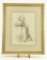 Lot # 4077 - Pencil drawing by Larry Norton depicting kigelia tree and fruit. Signed and dated
