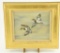 Lot # 4373 - Oil painting on canvas of mallard ducks in flight signed by artist SCHUMAN. Has