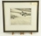 Lot # 4376 - Ink drawing with quill tip “Snow Geese” by William Downey. Has original label from