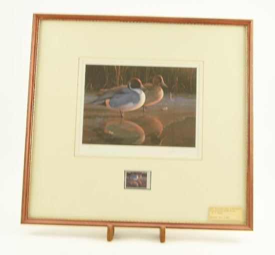 Lot # 4114 - Limited edition 1991 National Fish & Wildlife Conservation Stamp Print by Daniel