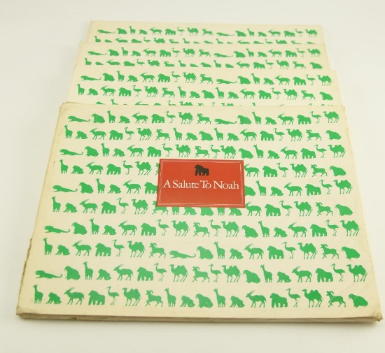 Lot # 4144 - (4) “A Salute to Noah” wildlife print portfolios printed by The New York Zoological