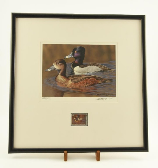 Lot # 4164 - Limited edition 2007-2008 Federal Duck Stamp by Richard Clifton. Signed and number