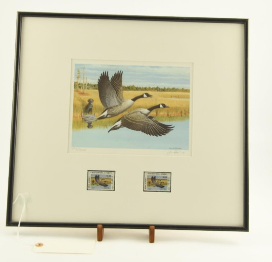 Lot # 4165 - Limited edition 1987 New Jersey Waterfowl Stamp print by Louis Frisino. Signed and