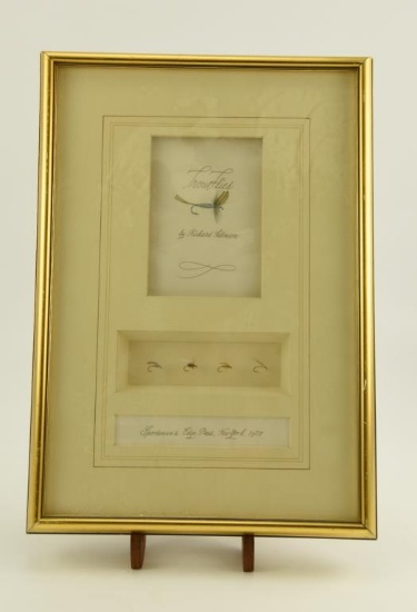 Lot # 4176 - “Troutflies” by Richard Salmon published by Sportsman’s Edge Press in 1975. Framed