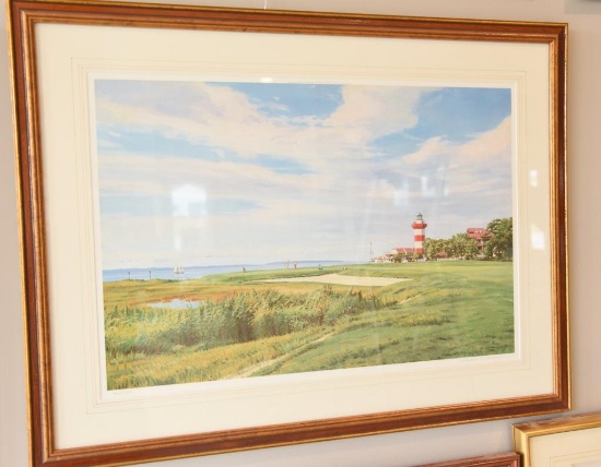 Lot # 4181 - “18th Green at Harbor Town, Hilton Head” limited edition print by Arthur Weaver.