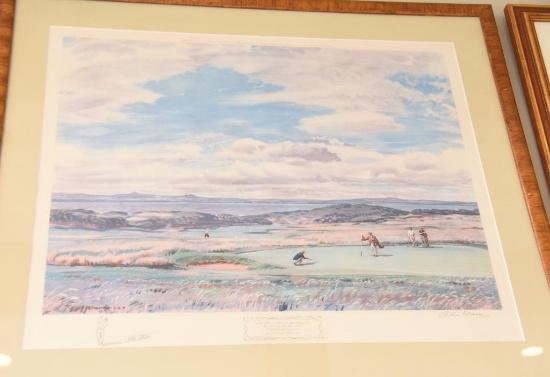 Lot # 4184 - “The First Green Muirfield-The Honorable Company of Edinburgh Golfers” print by