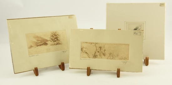 Lot # 4200 - (3) Etchings of to include limited edition “Skunk” by Rhodes from edition of 200.