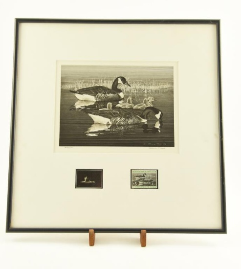 Lot # 4226 - Limited edition 1976 Federal Duck Stamp print by Alderson Magee. Signed and