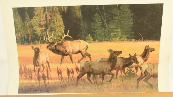 Lot # 4229 - Approximately (80) “Rounding Up the Strays” prints by Bob Kuhn. Published in 1986