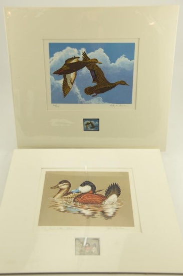 Lot # 4248 - (2) Limited edition duck stamp prints to include Conservation edition 1981-1982