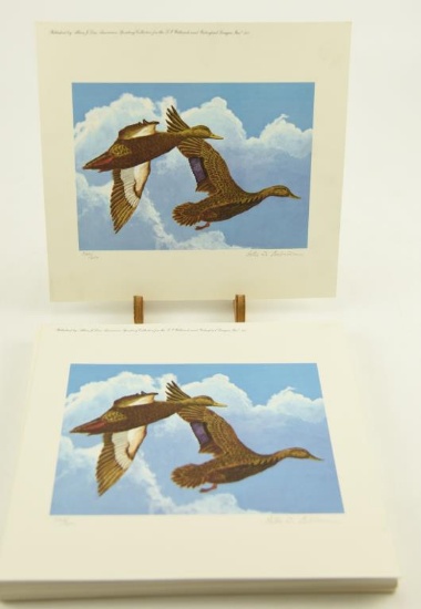 Lot # 4254 - (72) Limited edition 1977 Long Island Wetlands & Waterfowl League Stamp prints by