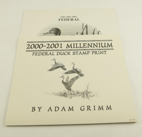 Lot # 4261 - (2) Limited edition Federal Duck Stamp prints to include medallion edition 2000-2001