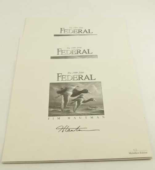 Lot # 4263 - (3) Limited edition 1999-2000 Federal Duck Stamp prints by Him Hautman to include
