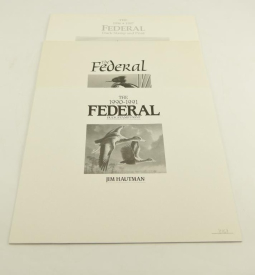 Lot # 4264 - (3) Limited edition Federal Duck Stamp prints to include 1996-1997 by Wilhelm J.