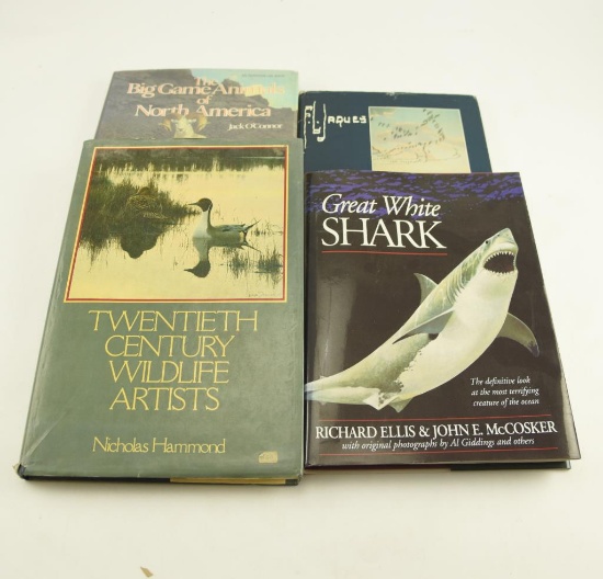 Lot # 4279 - Lot of (4) hardcover wildlife related books to include “Great White Shark” by