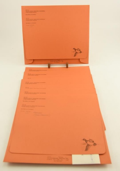Lot # 4287 - (13) Limited edition 1977-1978 4th Annual Migratory Waterfowl Stamp Design prints