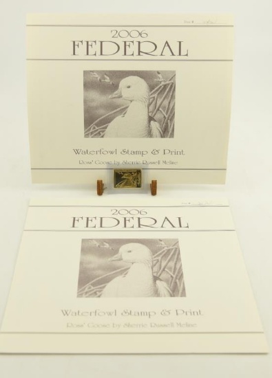 Lot # 4295 - (2) Limited medallion edition 2006 Federal Waterfowl Stamp prints titled “Ross’