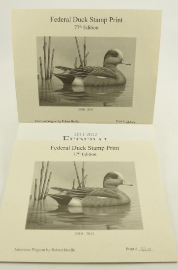 Lot # 4296 - (4) Limited edition Federal Duck Stamp prints to include (2) 2010-2011 “American