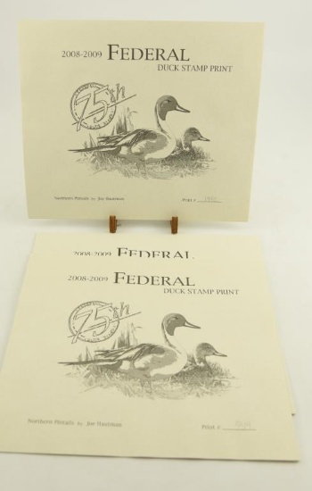 Lot # 4298 - (3) Limited edition 2008-2009 Federal Duck Stamp prints titled “Northern Pintails”