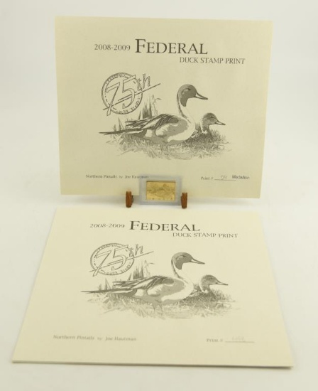 Lot # 4300 - (2) Limited edition 2008-2009 Federal Duck Stamp prints by Joe Hautman one of which