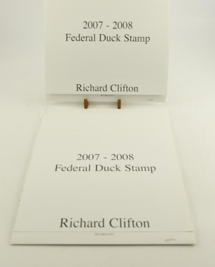 Lot # 4301 - (10) Limited edition 2007-2008 Federal Duck Stamp prints by Richard Clifton to