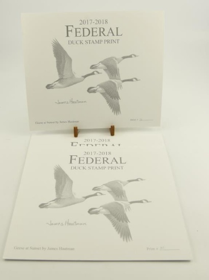 Lot # 4315 - (3) Limited edition 2017-2018 Federal Duck Stamp prints by James Hautman to include
