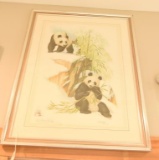 Lot # 4035 -  “Giant Pandas” print from an oil painting by Edward J. Bierly and published for