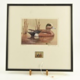 Lot # 4066 - Limited edition 2010-2011 Federal duck stamp print of American Wigeon by Robert