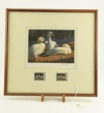 Lot # 4067 - Limited edition “Settlin’ In” Snow Geese 6th Annual Edition Conservation Stamp &