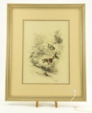 Lot # 4069 - Unsigned Aiden Lassell Ripley ink drawing of foxhound. No signature is visible but