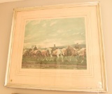 Lot # 4072 - Alfred Munnings pencil signed print of men on horseback published by Frost & Reed