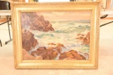 Lot # 4075 - Original antique oil on canvas painting by well listed artist Paul Dougherty. The