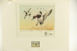 Lot # 4090 - Limited edition remarqued “1976-77 Md. Duck Stamp” print of canvasbacks by Louis