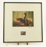 Lot # 4093 - 2000-2001 Millennium Federal Duck Stamp Print by Adam Grimm. Pencil signed &
