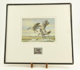 Lot # 4098 - 1979 Missouri Waterfowl Stamp print titled “Canada Geese” by Charles W/ Schwartz.
