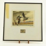 Lot # 4106 - Limited edition 1972-1973 US Migratory Bird Hunting Stamp titled “Emperor Geese” by