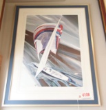 Lot # 4108 - Limited edition print of sailing scene by Willard Bond. Pencil signed & numbered.